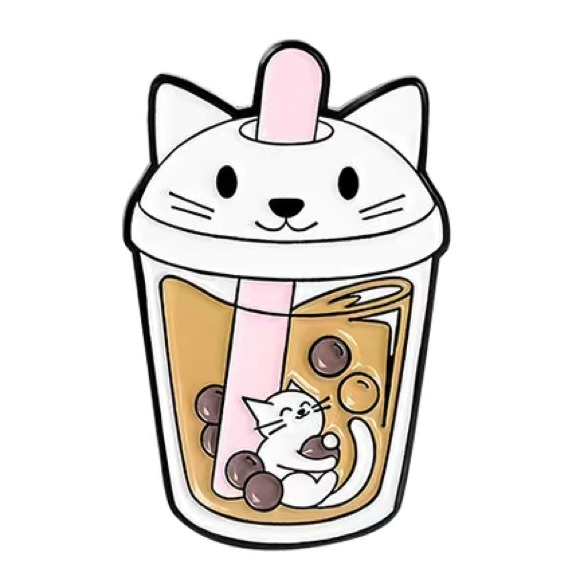 ONE Kawaii Boba Animal Enamel Pin - Picture 2 of 8